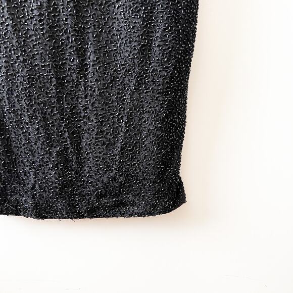 90s Vintage Jump Black Sparkly Beaded Gown Size Small - Picture 3 of 7